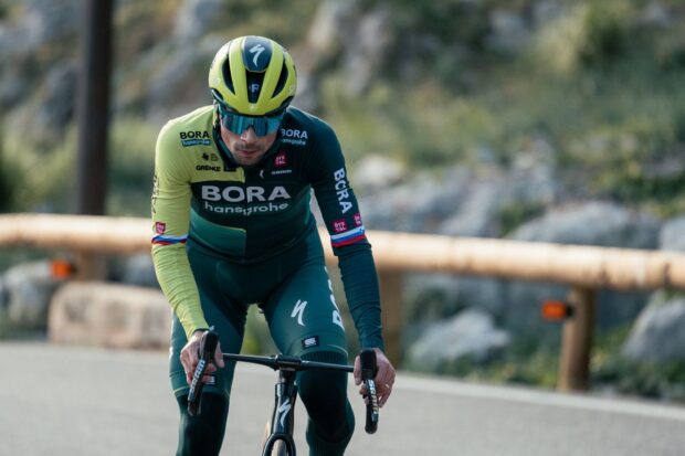Primož Roglič in his Bora-Hansgrohe colours
