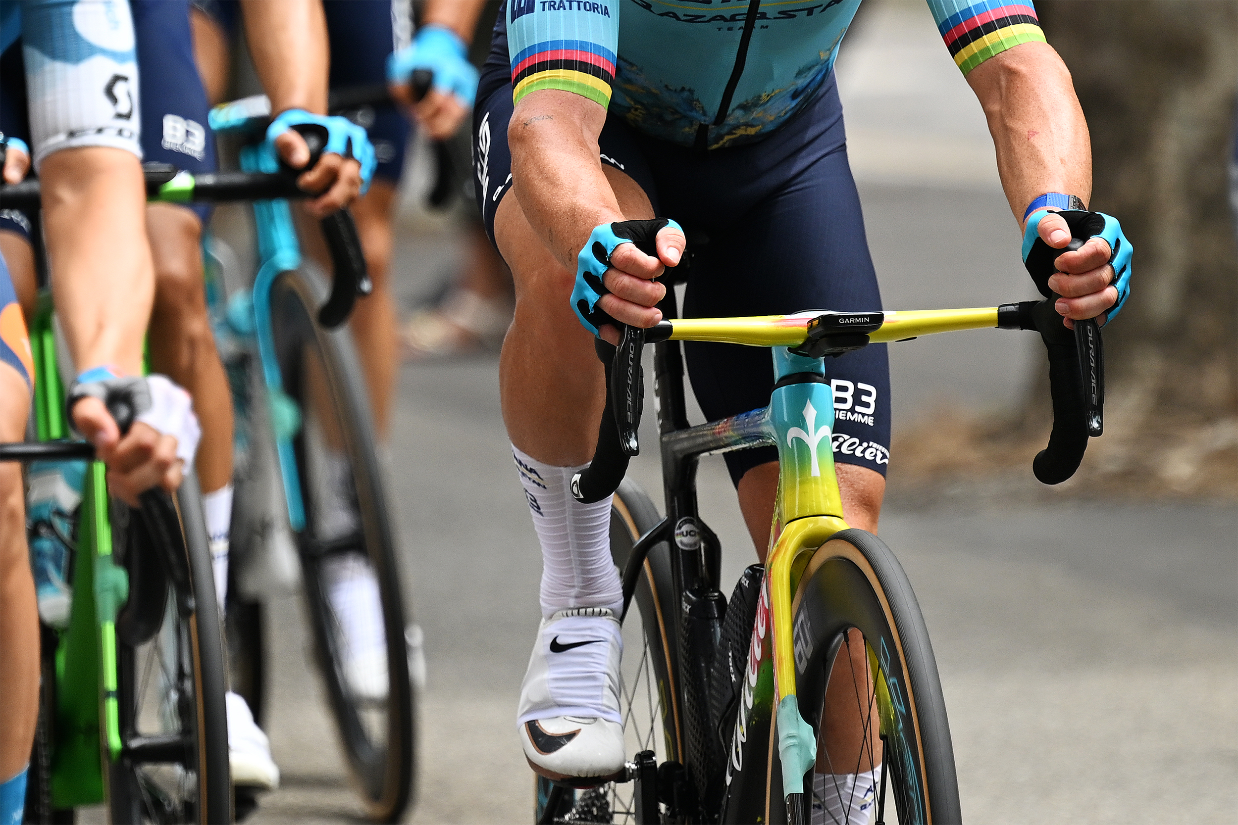 Un primer plano del hackeo aéreo de Mark Cavendish