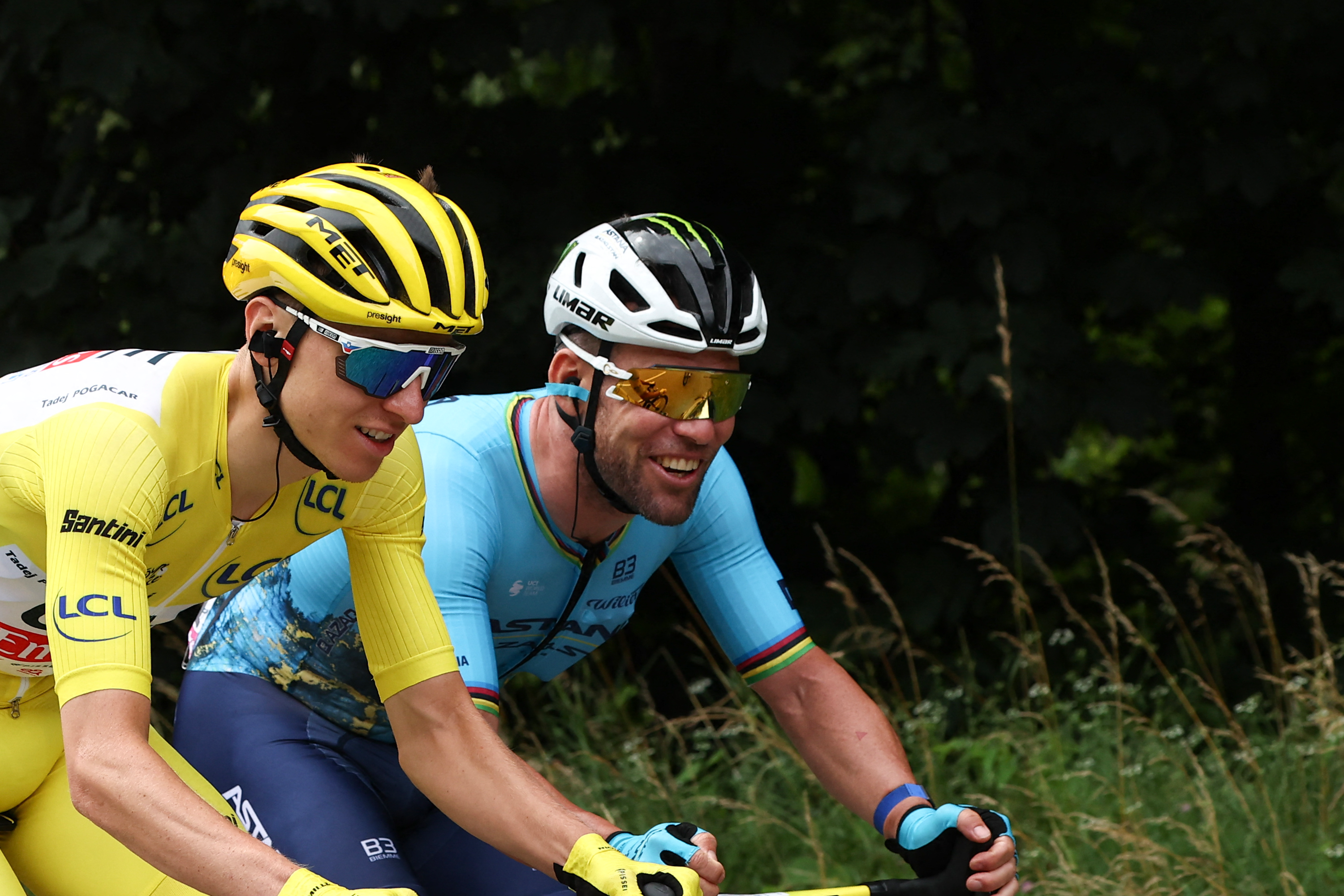 Un primer plano del hackeo aéreo de Mark Cavendish