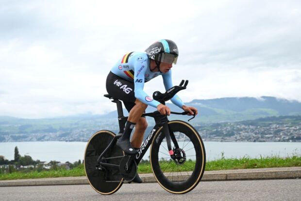 Alec Segaert se quiebra en su último intento por conseguir el título mundial de contrarreloj masculino sub-23