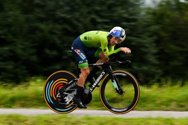 Picture by Chris Auld/SWpix.com - 22/09/2024 - 2024 UCI Road and Para-cycling Road World Championships, Zurich, Switzerland - Menâs Elite Individual Time Trial (ITT) - PrimoÅ¾ RogliÄ (Slovenia)