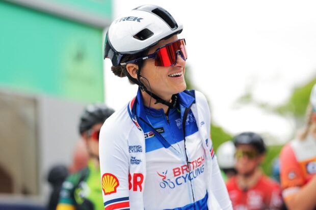 Lizzie Deignan racing at the Tour of Britain Women 2024