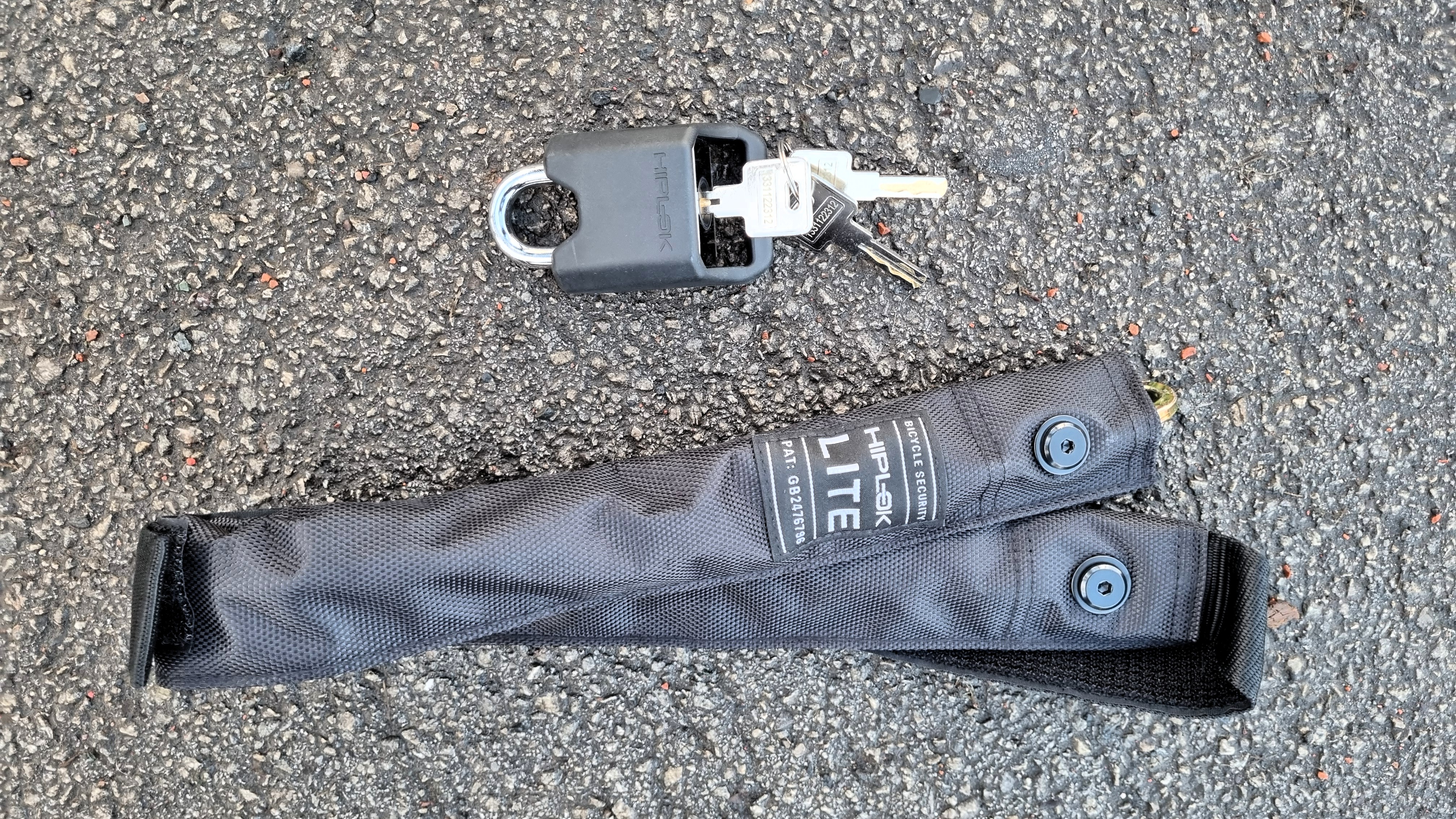 El bloqueo de la cadena Hiplok Lite