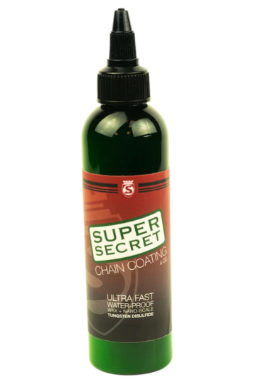 Una botella de Silca Super Secret Chain Lube