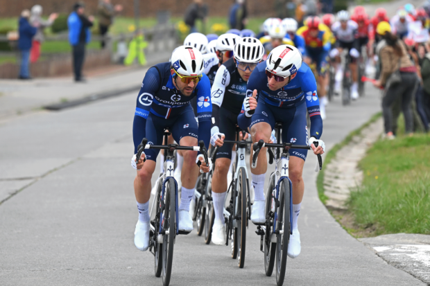 Olivier Le Gac and Sven Erik Bystrom paced on the front at the E3 Saxo Classic after the early crash