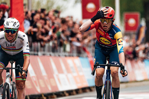 Skjelmose in disbelief after pipping Pogačar to victory