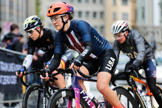 Picture by Alex Whitehead/SWpix.com - 28/09/2024 - 2024 UCI Road and Para-cycling Road World Championships, Zurich, Switzerland - Women's Elite Road Race - Ruth Edwards (USA)