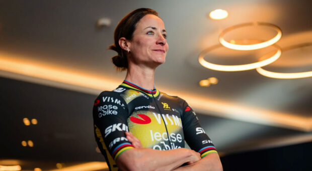 Visma-Lease A Bike 2025 Tour de France jersey unveil – 'The Swarm'