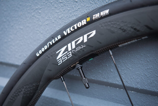 The Zipp 353 NSW with AXS wheel sensor