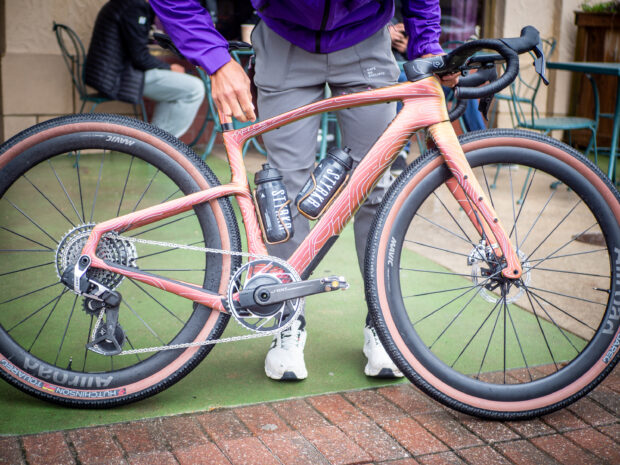 A closer look at a new Pinarello gravel bike, painted bronze