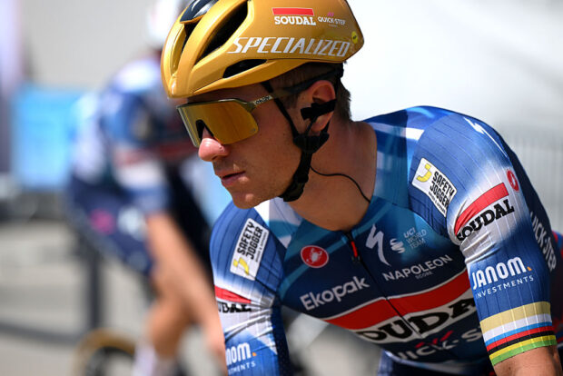 Remco Evenepoel in action at the Tour de Romandie