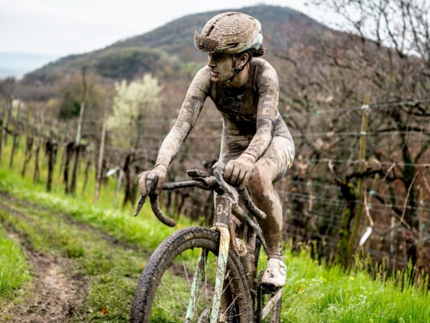 Morgan Aguirre conquered the mud to win 2025 The Hills gravel race in Italy