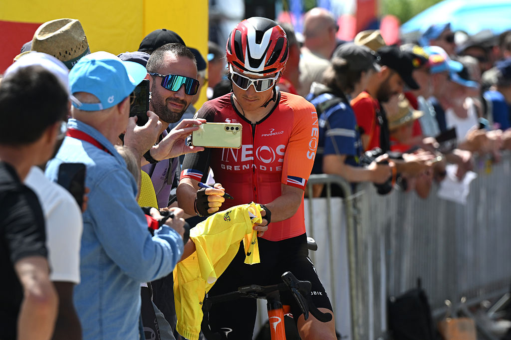Cossonay Suiza de mayo 02 Geraint Thomas de Gran Bretaña y Granadiers Ineos Ineos antes del 78º Tour de Romandie 2025 Etapa 3 A 1831 km de la etapa de Cossonay a Cossonay UCIWT el 02 de mayo de 2025 en Cossonay Switzerland Photo de Dario Belingetetty Images