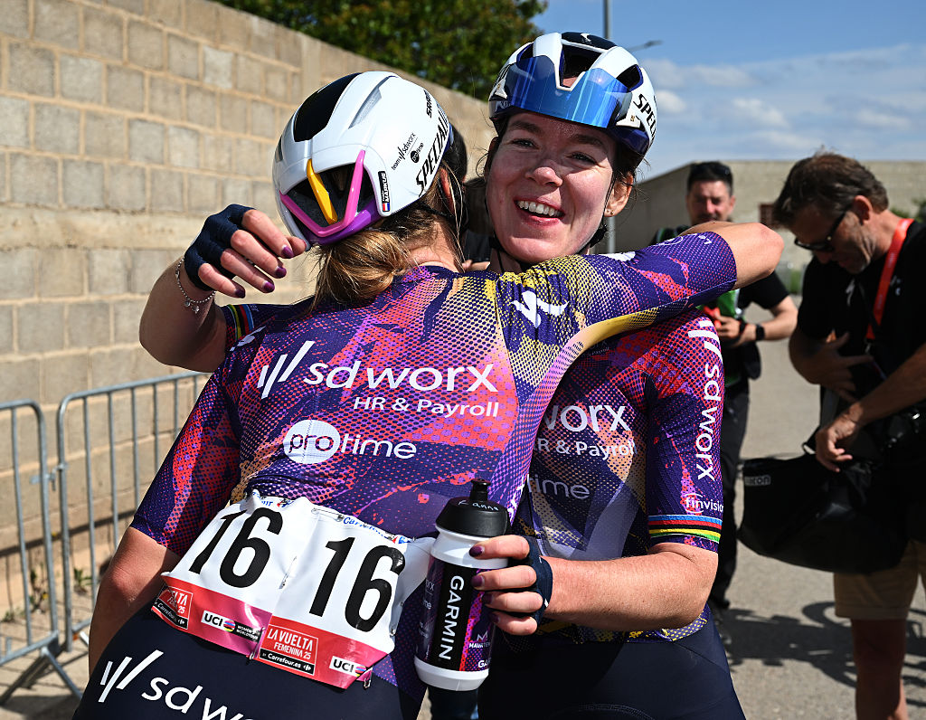 Anna van der Breggen after winning stage 4 at La Vuelta Femenina