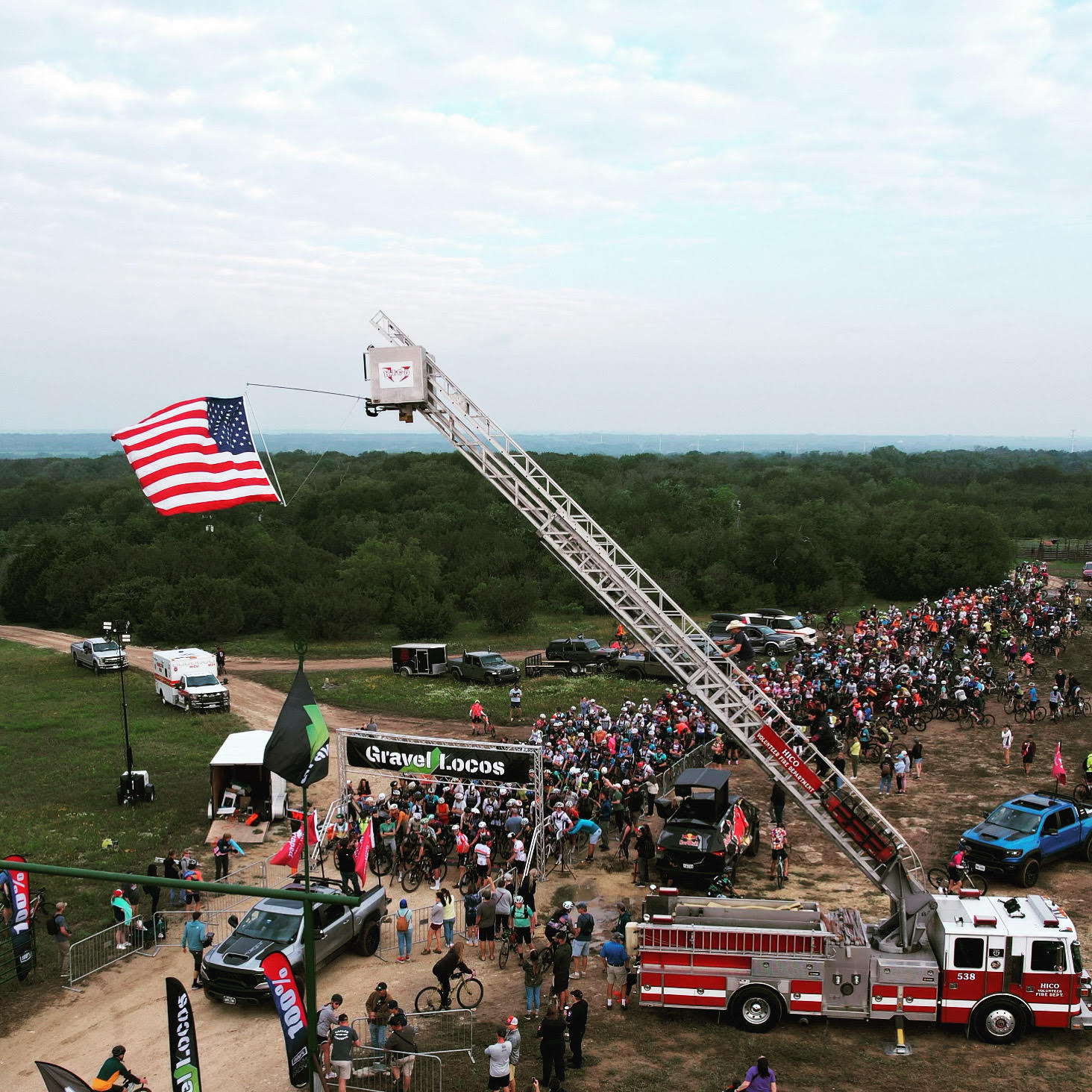 Inicio de 2023 locos de grava en Hico, Texas