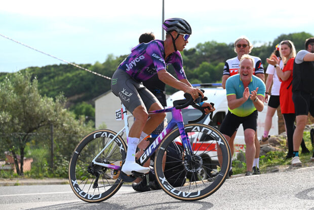 TIRANA ALBANIA MAY 09 Luke Plapp of Australia and Team Jayco AlUla competes during the 108th Giro dItalia 2025 Stage 1 a 160km stage from Durres to Tirana UCIWT on May 09 2025 in Tirana Albania Photo by Tim de WaeleGetty Images