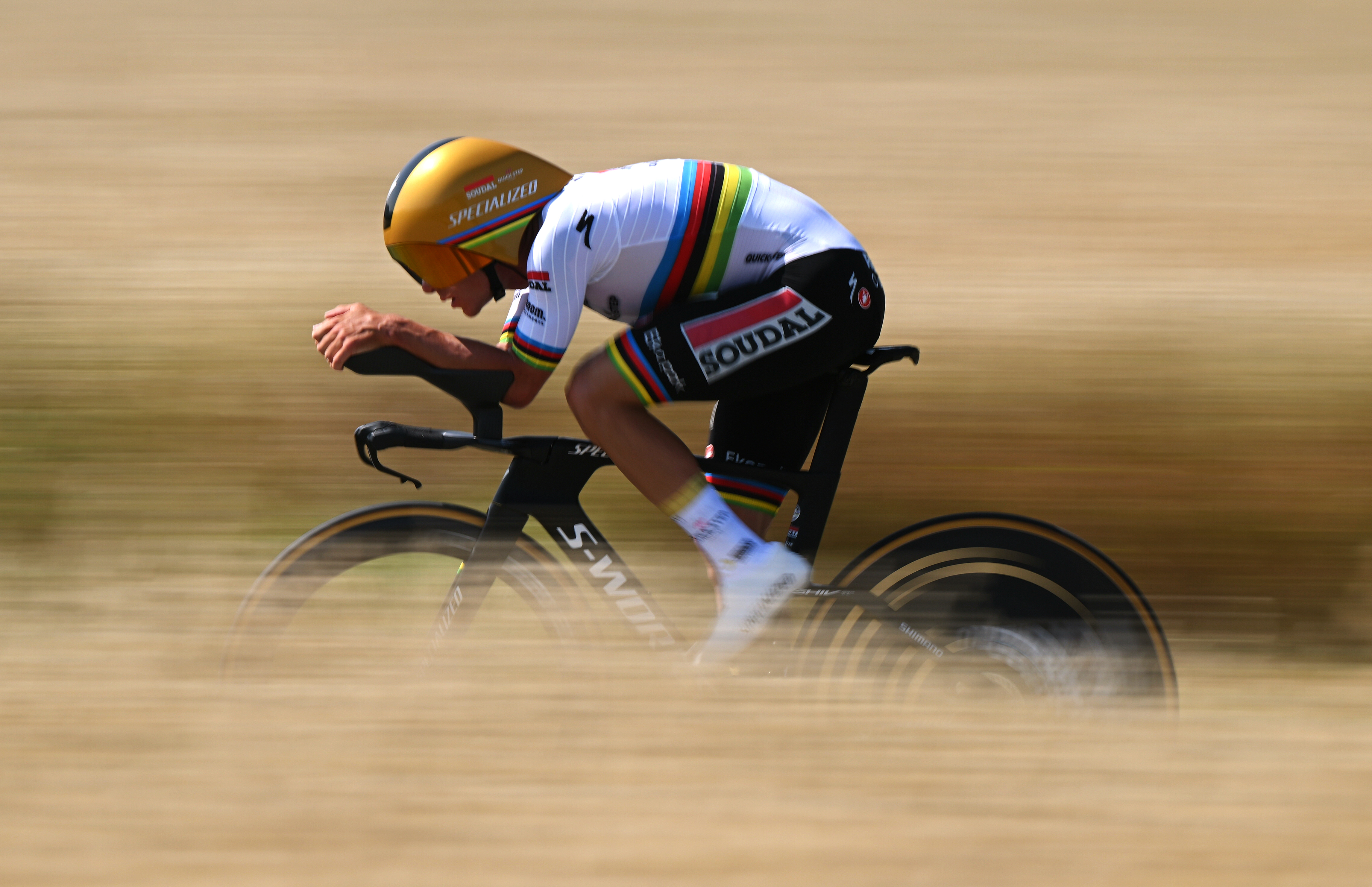Remco Evenepoel en la contrarreloj Dauphine