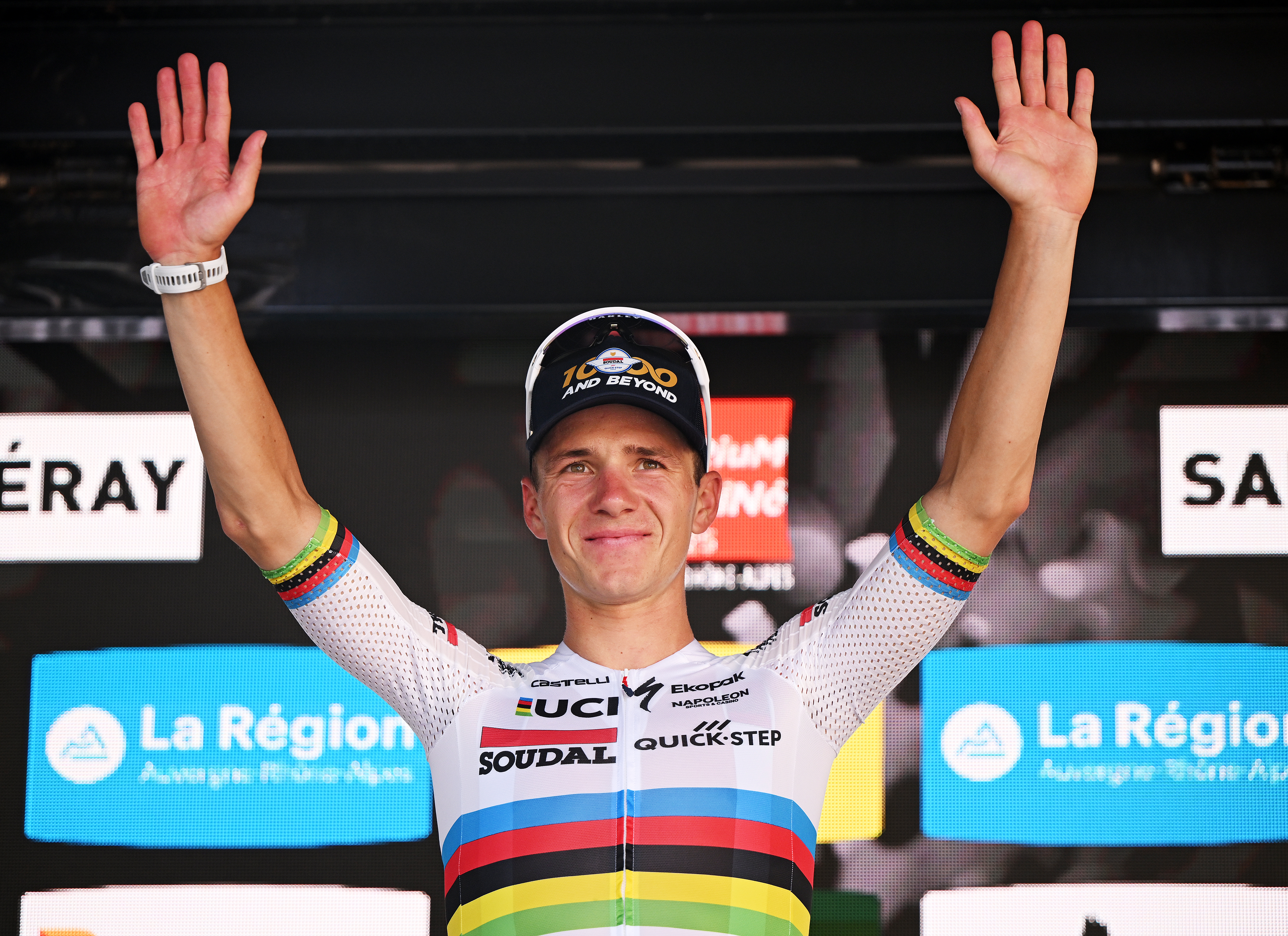Remco Evenepoel en la contrarreloj Dauphine
