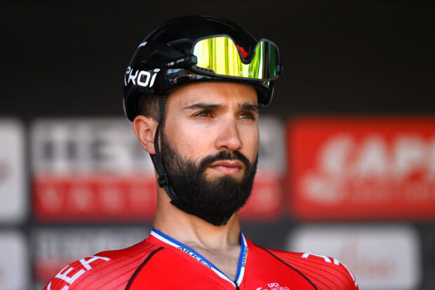 VOSSELAAR, BELGIUM - JUNE 03: Nacer Bouhanni of France and Team Arkéa Samsic prior to the 16th Heylen Vastgoed Heistse Pijl 2023 a 198.7km one day race from Vosselaar to Heist-op-den-Berg on June 03, 2023 in Vosselaar, Belgium. (Photo by Luc Claessen/Getty Images)