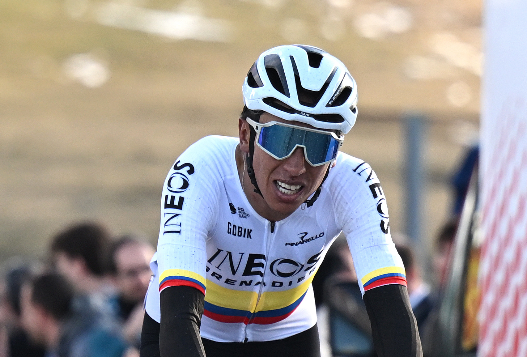 Egan Bernal (granaderos de Ineos) en acción en el Volta A Catalunya