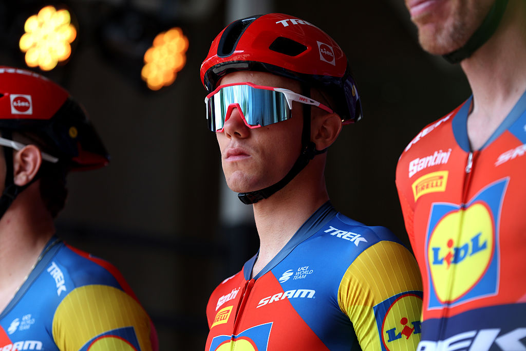 MERELBEKE-MELLE, BELGIUM - JUNE 18: Thibau Nys of Belgium and Team Lidl - Trek prior to the 94th Baloise Belgium Tour 2025, Stage 1 a 197.6km Merelbeke-Melle to Knokke-Heist on June 18, 2025 in Merelbeke-Melle, Belgium. (Photo by Rhode Van Elsen/Getty Images)