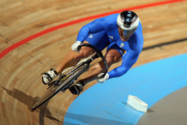 APELDOORN, NETHERLANDS - OCTOBER 19: Christos Volikakis of Greece in action in the Men's Sprint Qualifying on day two of the 2013 European Elite Track Championship at Omnisport Apeldoorn on October 19, 2013 in Apeldoorn, Netherlands. (Photo by Bryn Lennon/Getty Images)