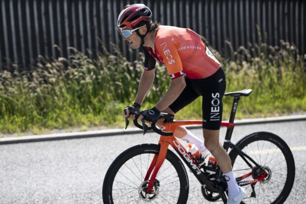Tour de Suisse - Stage 3, Heiden, Switzerland - 17 Jun 2025 Britiish rider Geraint Thomas of INEOS Grenadiers in action during the third stage of the Tour de Suisse cycling race over 195.6km from Aarau to Heiden, Switzerland, 17 June 2025.