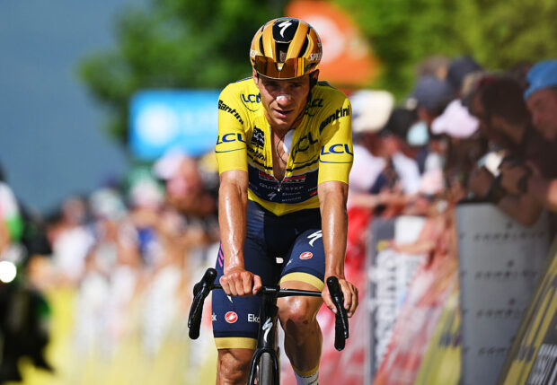 Remco Evenepoel completes the course in fifth place on stage 6 at 2025 Critérium du Dauphiné
