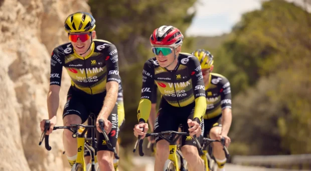 The special Visma-Lease a Bike 2025 Tour de France and Tour de France Femmes jersey.