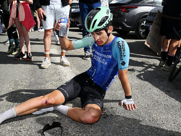 PLATEAU DU MONT-CENIS, FRANCE - JUNE 15: Paul Seixas of France and Team Decathlon AG2R La Mondiale reacts after the 77th Criterium du Dauphine 2025, Stage 8 a 133.3km stage from Val-d'Arc to Plateau du Mont-Cenis 2095m / #UCIWT / on June 15, 2025 in Plateau du Mont-Cenis, France. (Photo by Dario Belingheri/Getty Images)