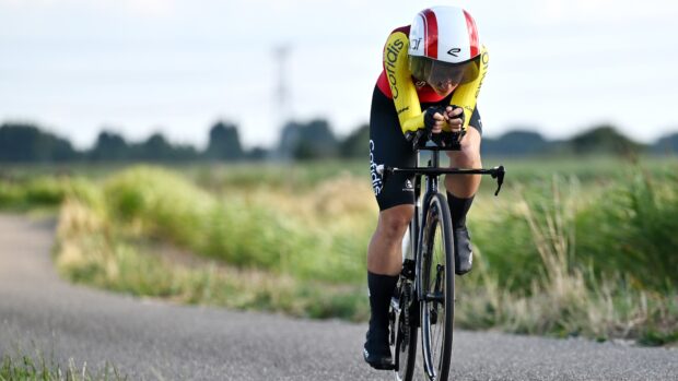 Victorie Guilman racing at the Baloise Ladies Tour