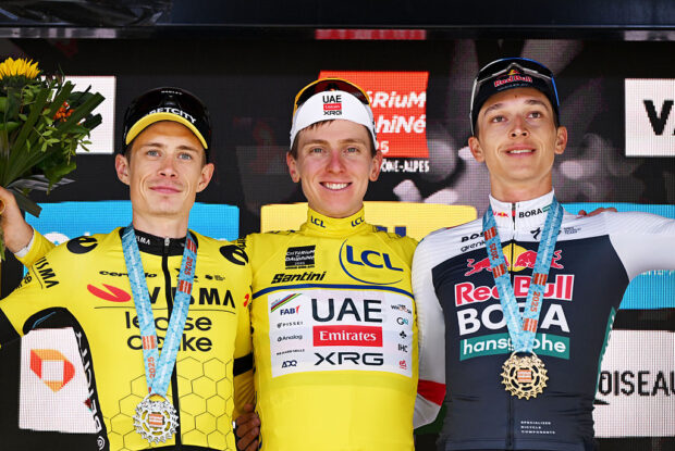 PLATEAU DU MONT-CENIS, FRANCE - JUNE 15: (L-R) Jonas Vingegaard of Denmark and Team Visma