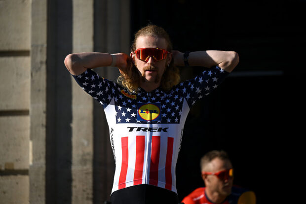 Quinn Simmons at the 2025 Tour de France teams presentation