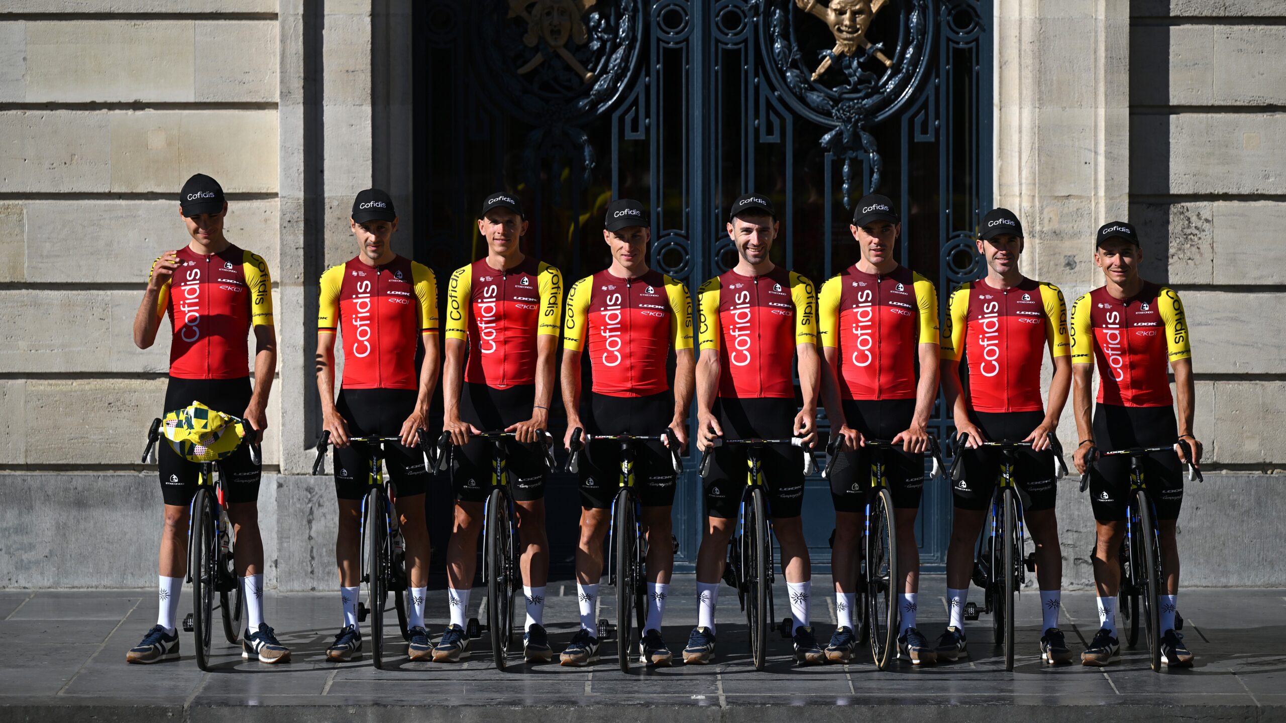 Team Cofidis at the start of the Tour de France