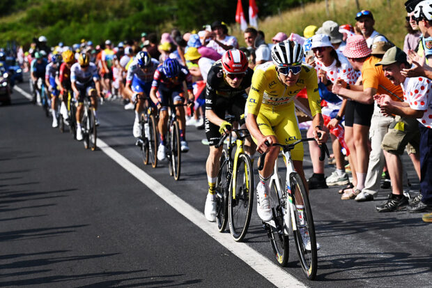 Jonas Vingegaard and Tadej Pogačar at the Tour de France