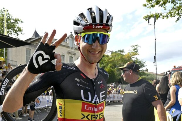 Tim Wellens joined the elite club of riders who have won stages in all three Grand Tours after securing a 40km solo victory on stage 15 at the Tour de France.