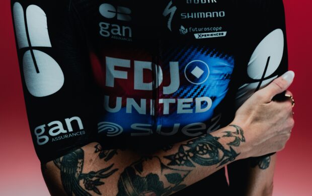 The FDJ-Suez jersey for the 2025 Tour de France and the 2026 season