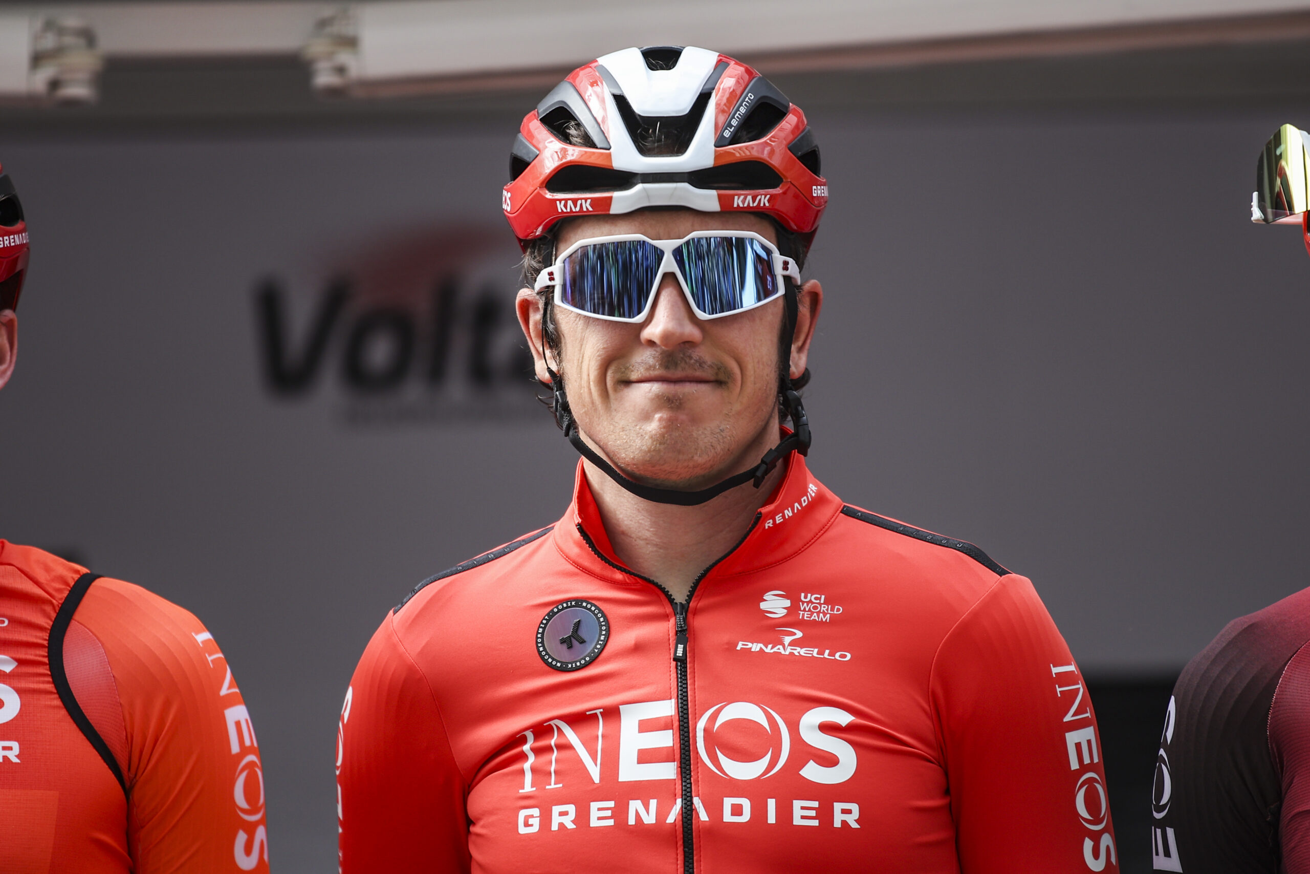 Geraint Thomas of Ineos Grenadiers participates in the 104th Volta Ciclista a Catalunya 2025, Stage 3 from Viladecans The Style Outlets to La Molina in Viladecans, Spain, on March 26, 2025.
