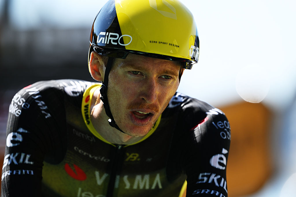 Matteo Jorgenson (Visma-arrendamiento una bicicleta) termina la etapa 13 del Tour de Francia