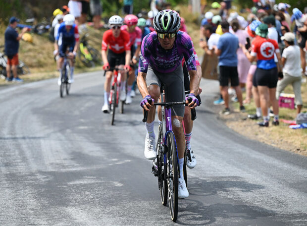LE MONT-DORE PUY DE SANCY, FRANCE - JULY 14: Ben O'Connor of Australia and Team Jayco AlUla competes during the 112th Tour de France 2025, Stage 10 a 165.3km stage from Ennezat to Le Mont-Dore Puy de Sancy (Super Sancy) 1318m / #UCIWT / on July 14, 2025 in Le Mont-Dore Puy de Sancy, France. (Photo by Tim de Waele/Getty Images)