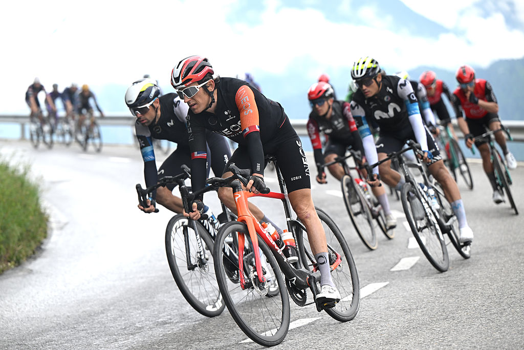 Thyon 2000, Suiza - 03 de mayo: Geraint Thomas de Gran Bretaña y el equipo Ineos Granadiers compite durante el 78º Tour de Romandie 2025, etapa 4 A 128.3 km de etapa de Sion a Thyon 2000 (2091m) / #uciwt / el 03 de mayo de 2025 en Tyon 2000, Switzerland. (Foto de Dario Belingheri/Getty Images)