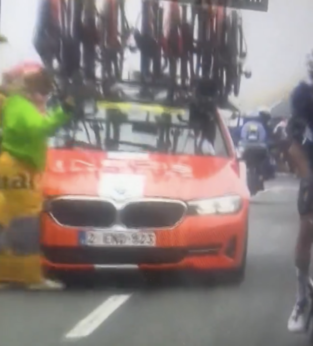 Ineos Grenadiers' team vehicle on stage 14 at the Tour de France