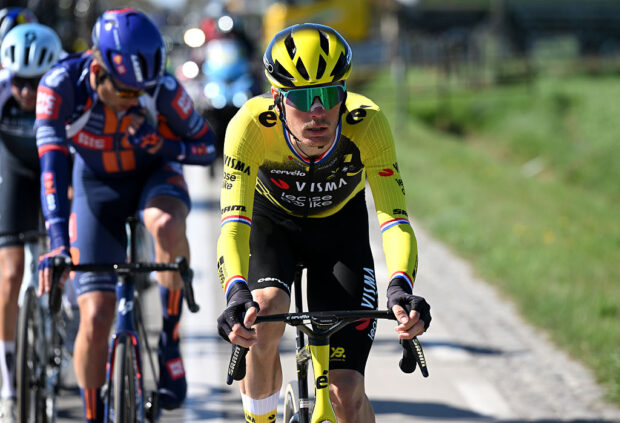 OUDENAARDE, BELGIUM - APRIL 06: Dylan Van Baarle of Netherlands and Team Visma