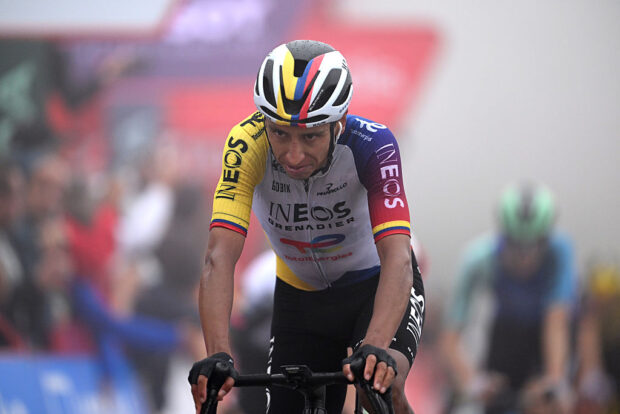 Egan Bernal (Ineos) finishes stage 2 of the Vuelta a Espana in fourth place