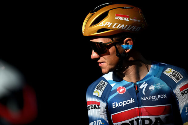 LIEGE, BELGIUM - APRIL 27: Remco Evenepoel of Belgium and Team Soudal Quick-Step prior to the 111st Liege - Bastogne - Liege 2025 a 252km one day race from Liege to Liege / #UCIWT / on April 27, 2025 in Liege, Belgium. (Photo by Dario Belingheri/Getty Images)