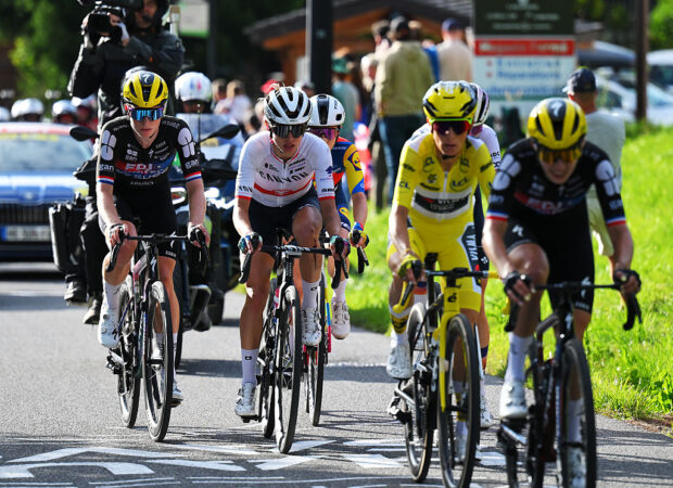 Overall favourites at the Tour de France Femmes compete on the finale stage 9 to Châtel
