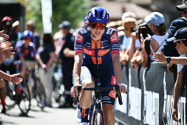 CLUSONE, ITALY - JULY 07: Marta Cavalli of Italy and Team Picnic PostNL prior to the 36th Giro d'Italia Women 2025, Stage 2 a 92km stage from Clusone to Aprica 1174m / #UCIWWT / on July 07, 2025 in Clusone, Italy. (Photo by Luc Claessen/Getty Images)