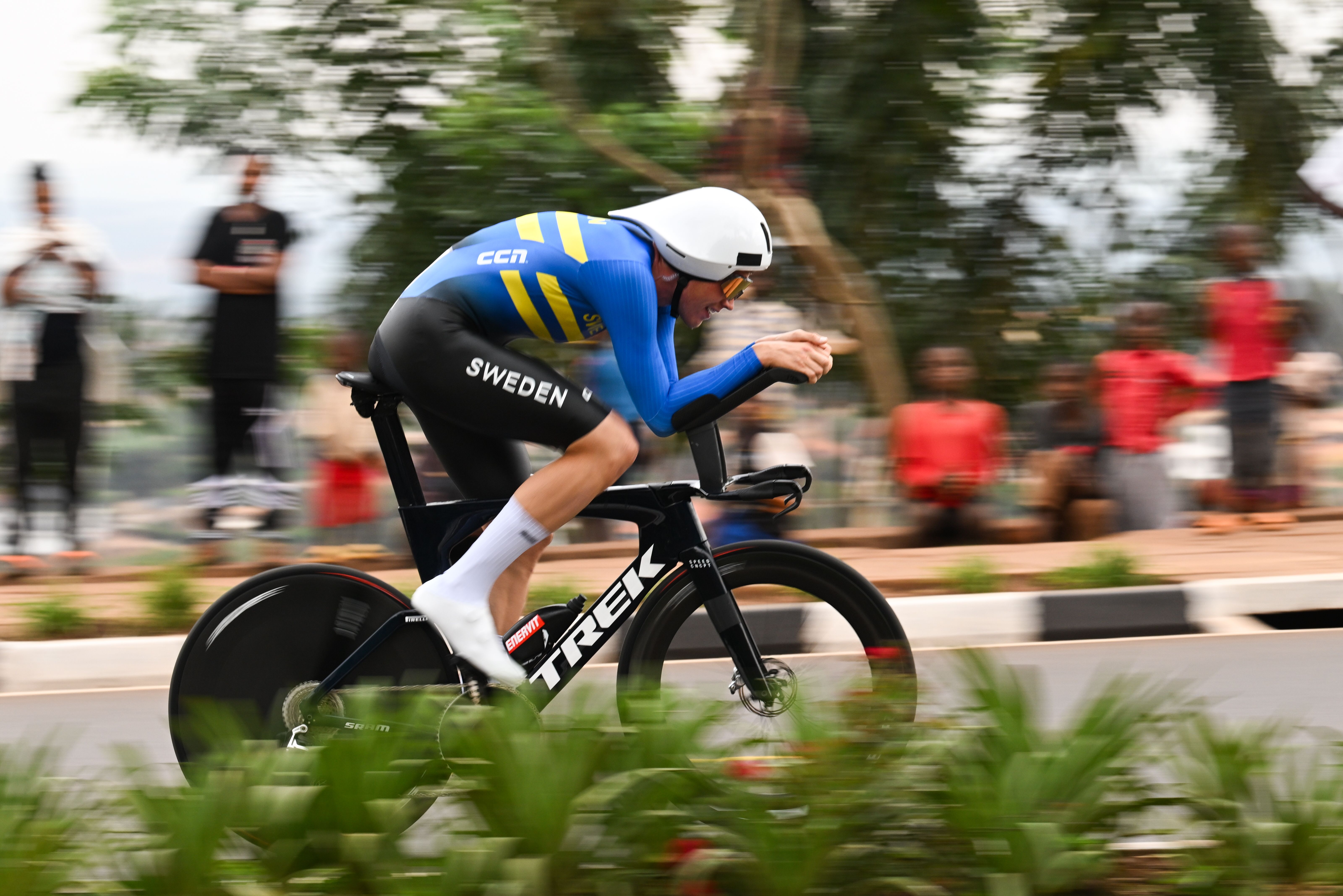 2025 UCI Road World Championships - 22 de septiembre de 2025 Ciclismo - 2025 Campeonato Mundial de Road de UCI - BK Arena al Centro de Convenciones Kigali, Kigali, Ruanda - Men sub -23 Tiempo de tiempo individual (ITT) - Jakob Soderqvist (Sweden) Por: Chris Auld/Swpix.com/Shutterstock
