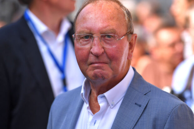 GHENT, BELGIUM - JUNE 30: Start / Walter Godefroot of Belgium ExPro-cyclist / Ghent City / during the 120th Belgian Road Championship 2019 - Individual Road Race - Elite Men a 223,8km race from Ghent to Ghent / #BKgent / @Stadgent / @BELCycling / on June 30, 2019 in Ghent, Belgium. (Photo by Luc Claessen/Getty Images)