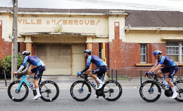 Israel-Premier Tech riders in a race